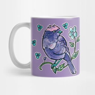 dark blue bird Mug